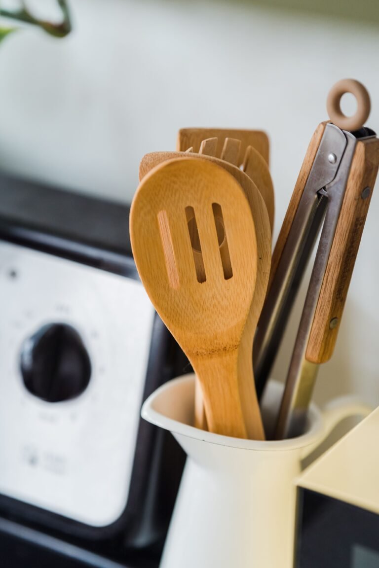 Wooden Spatula displayed on a kitchen counter